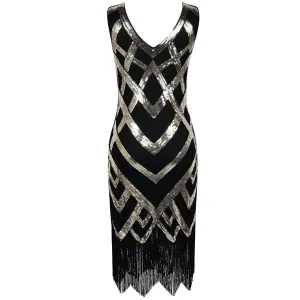 1920s Fashion Women Gold Flapper Dresses Great Gatsby Fancy Dress|JaosWish