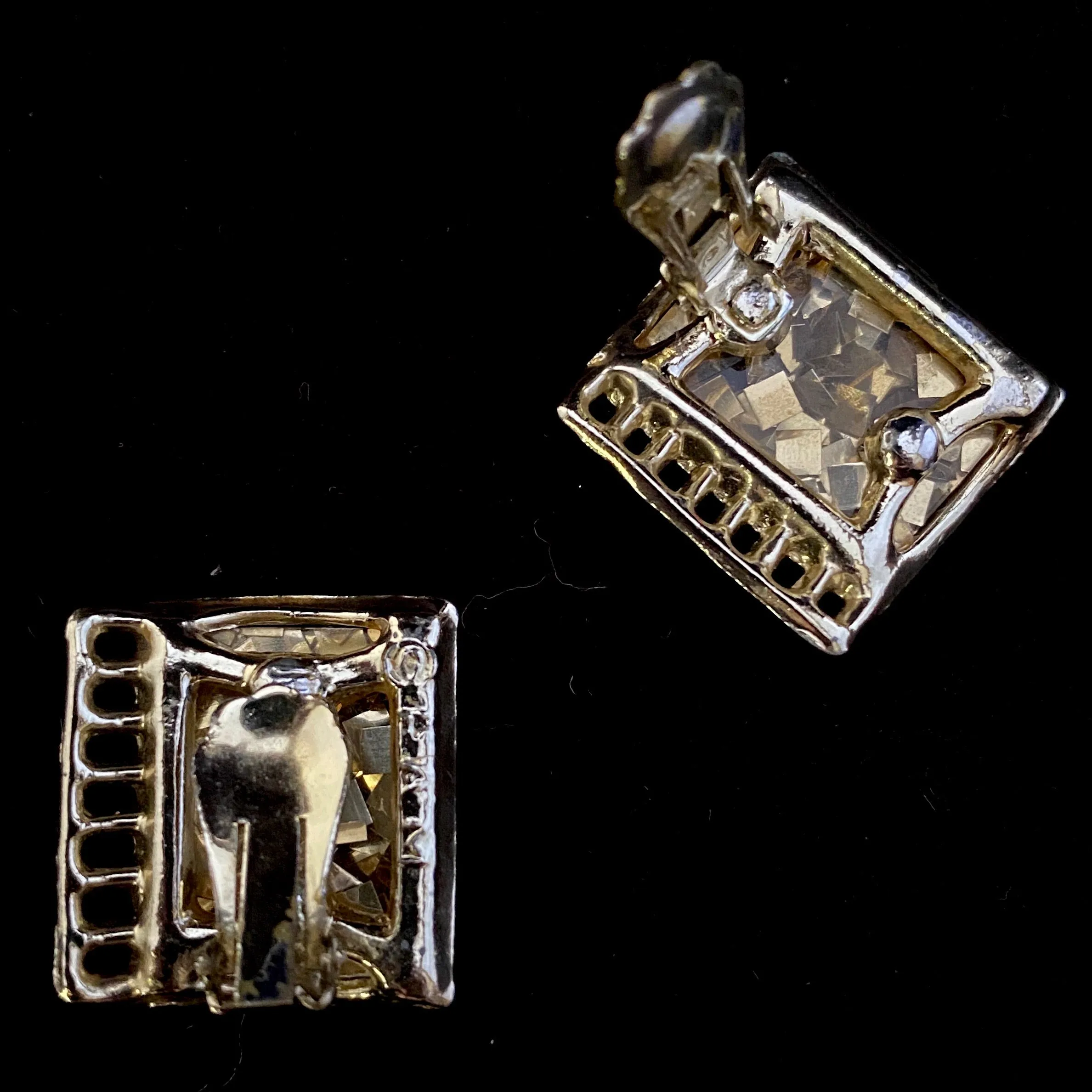 1950s PAM Lucite Confetti Earrings