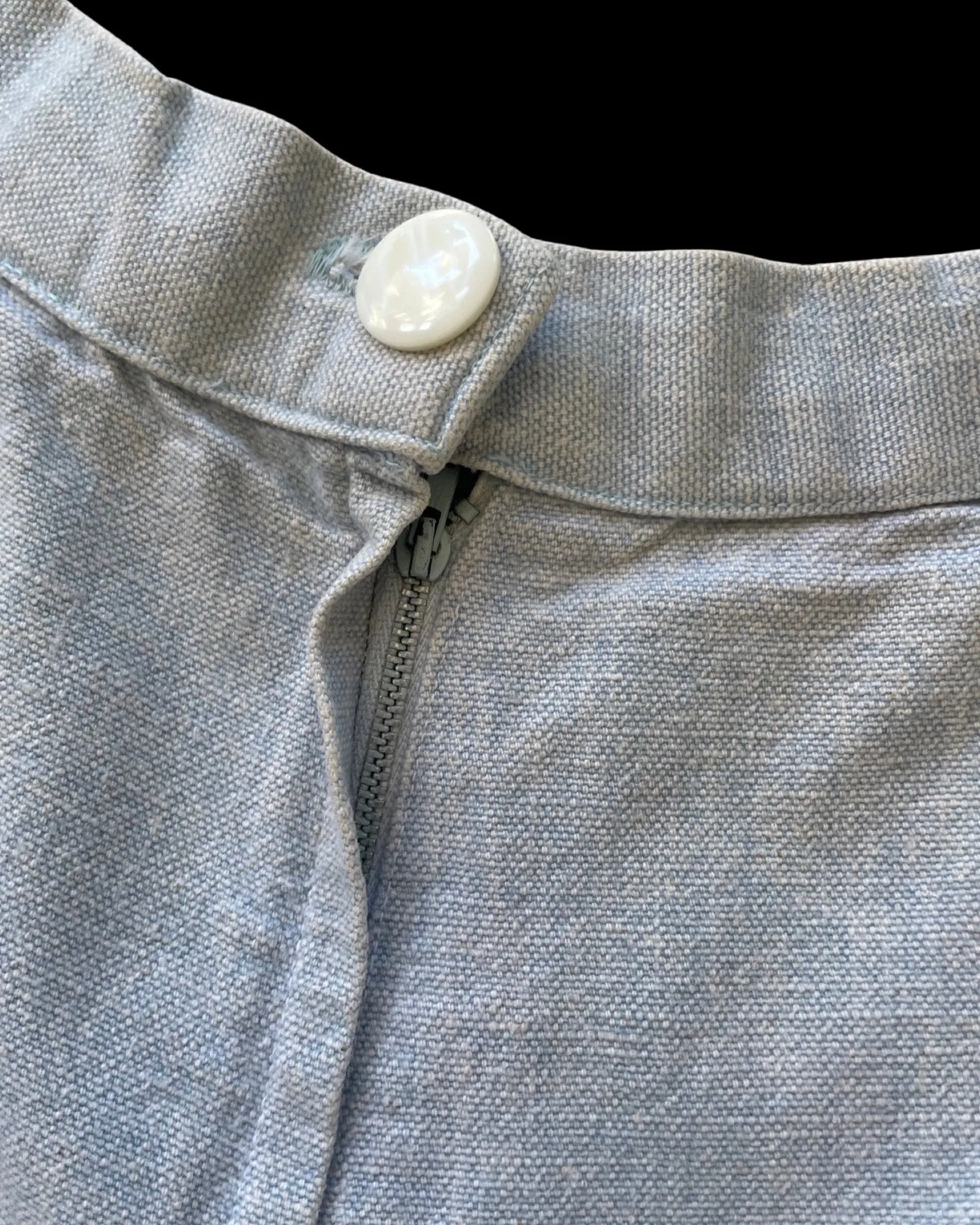 1960s Does 1940s Chambray Denim Wide Leg Pants
