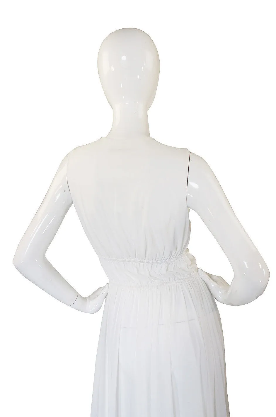 1970s White John Kloss Goddess Gown