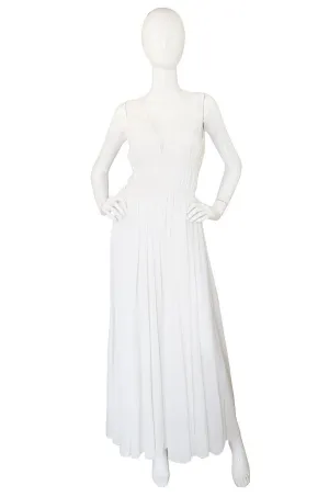 1970s White John Kloss Goddess Gown