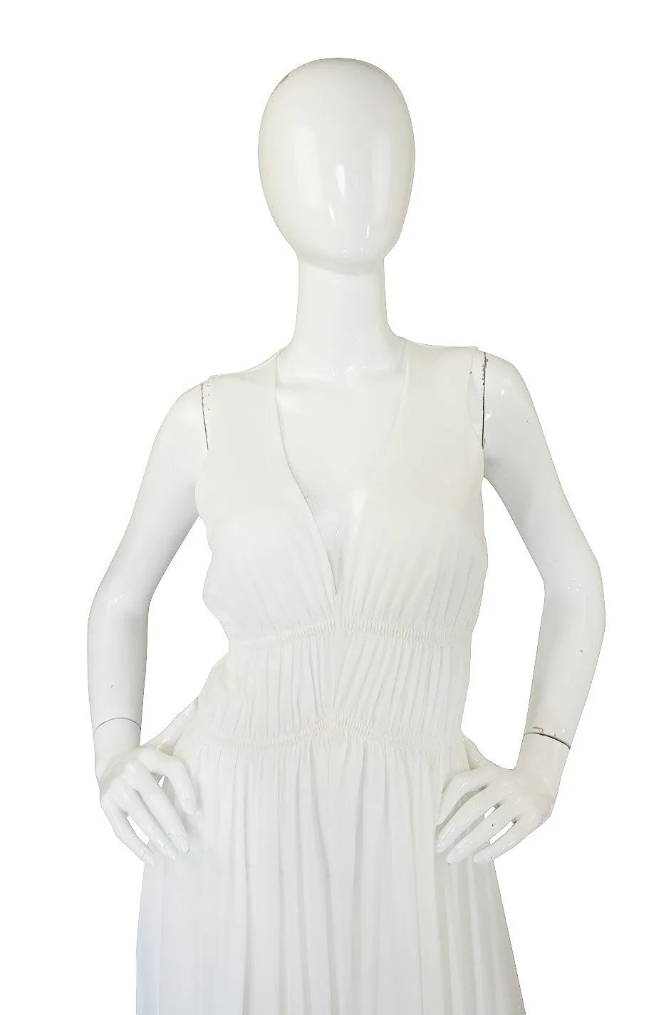 1970s White John Kloss Goddess Gown