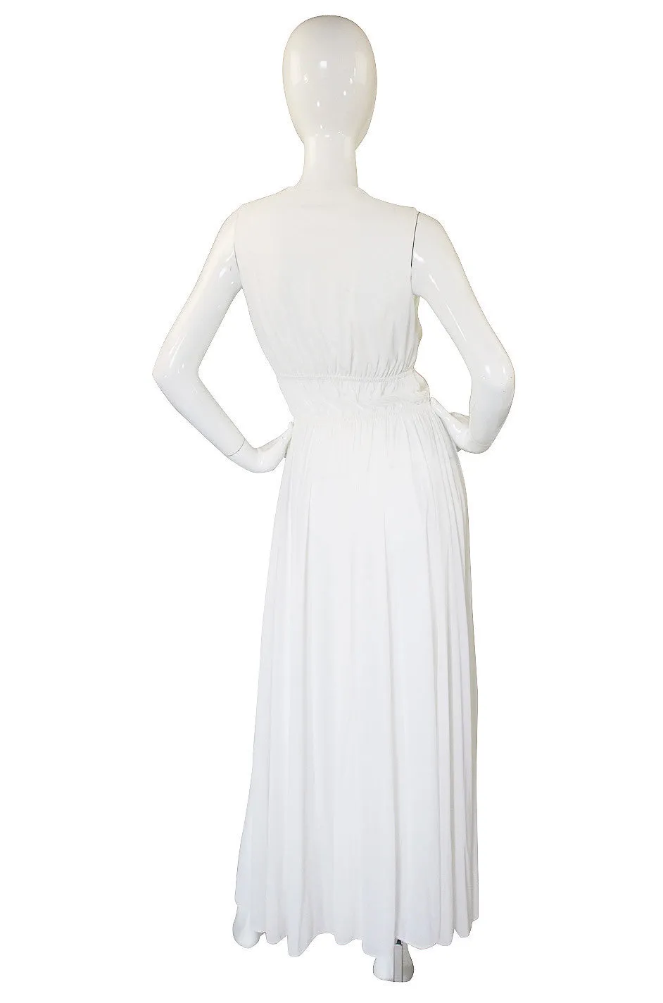 1970s White John Kloss Goddess Gown