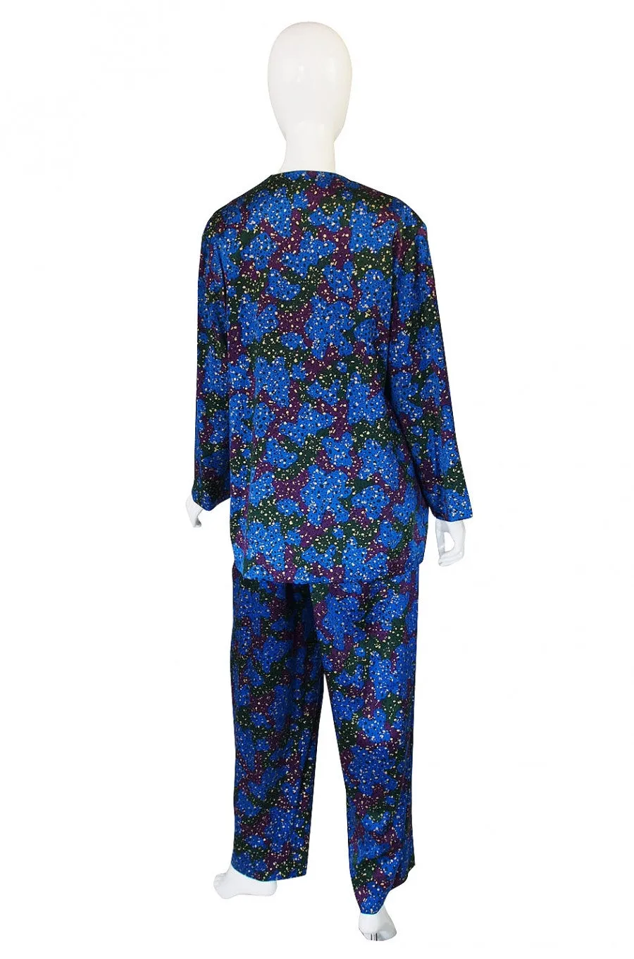1980s Yves Saint Laurent Blue Jacket & Pant