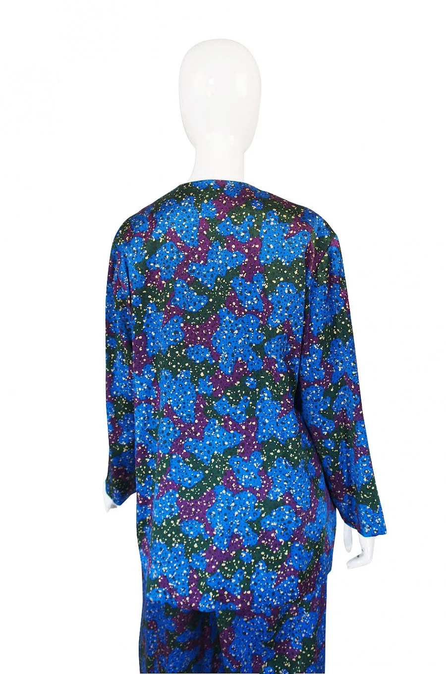 1980s Yves Saint Laurent Blue Jacket & Pant