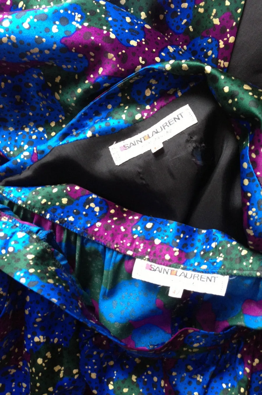 1980s Yves Saint Laurent Blue Jacket & Pant