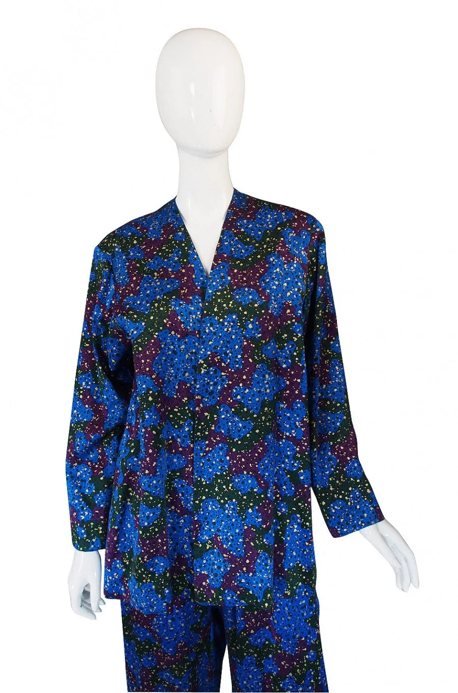 1980s Yves Saint Laurent Blue Jacket & Pant