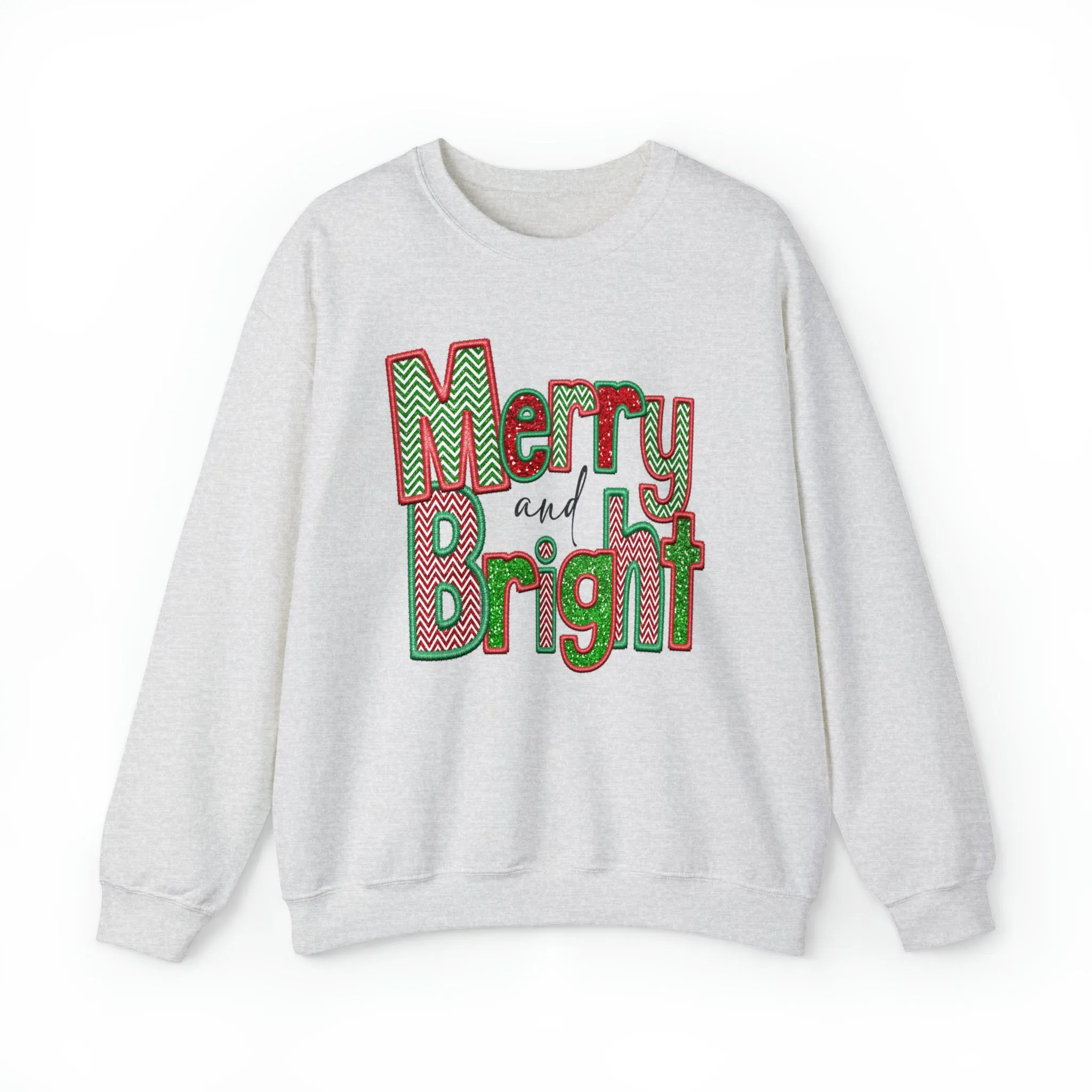 3Blues Designs |   Hazel Blues® |  Merry & Bright Faux Chenille Crewneck Sweatshirt