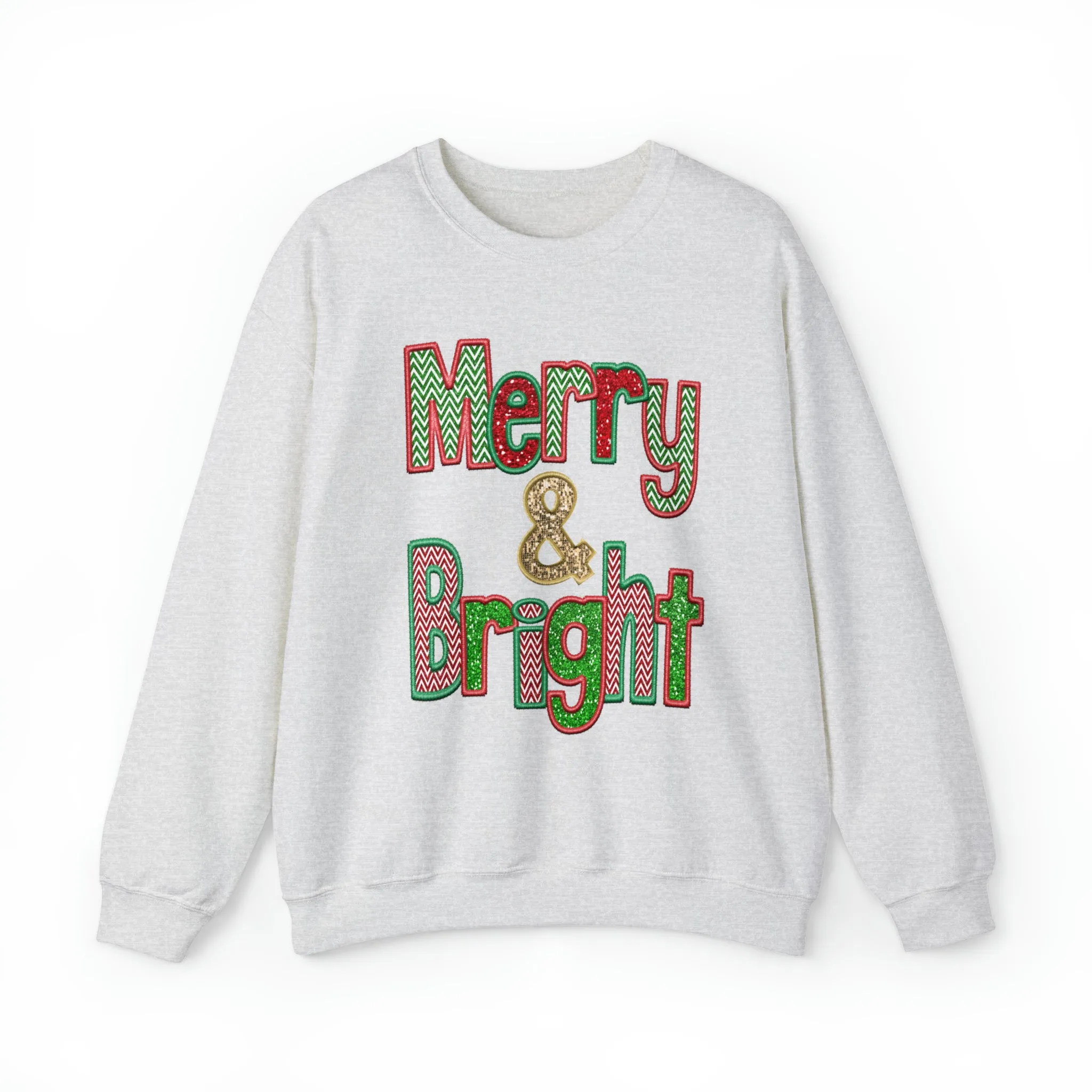 3Blues Designs |   Hazel Blues® |  Merry & Bright Faux Chenille Crewneck Sweatshirt