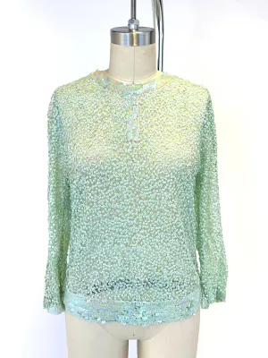 50s Odette Cheny Paris Sequin Top