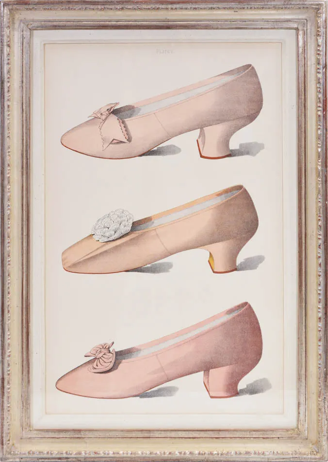 A Group of Four Ladies' Dress Shoes of the Nineteenth Century.