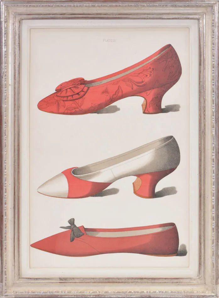 A Group of Four Ladies' Dress Shoes of the Nineteenth Century.