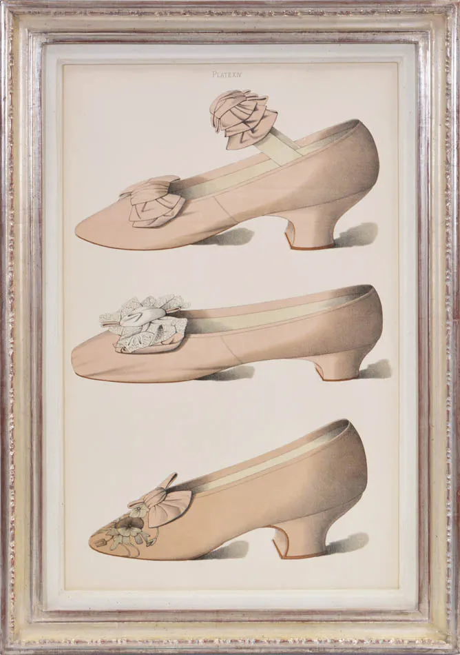 A Group of Four Ladies' Dress Shoes of the Nineteenth Century.