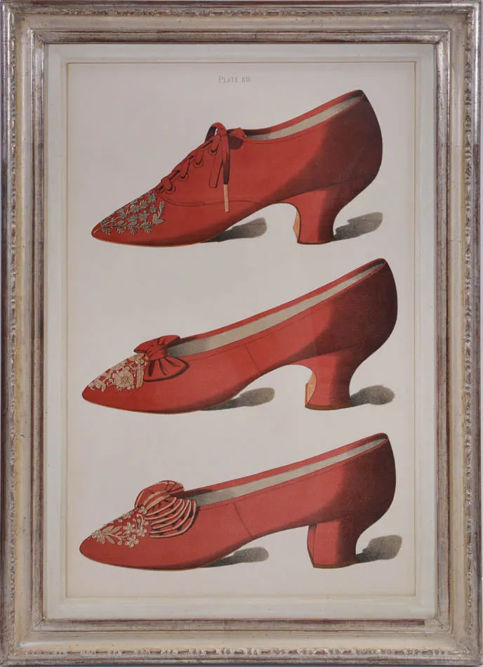 A Group of Four Ladies' Dress Shoes of the Nineteenth Century.