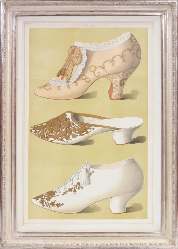 A Group of Six Ladies' Dress Shoes of the Nineteenth Century.