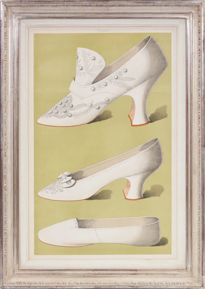 A Group of Six Ladies' Dress Shoes of the Nineteenth Century.