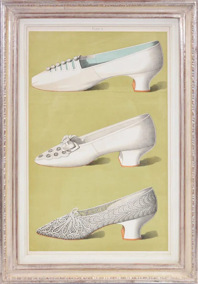 A Group of Six Ladies' Dress Shoes of the Nineteenth Century.