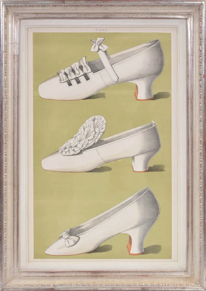 A Group of Six Ladies' Dress Shoes of the Nineteenth Century.