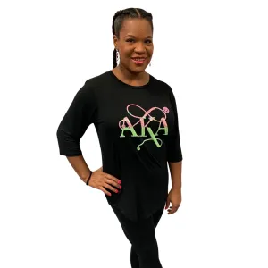 AKA | Sequin Zip Back Shirt