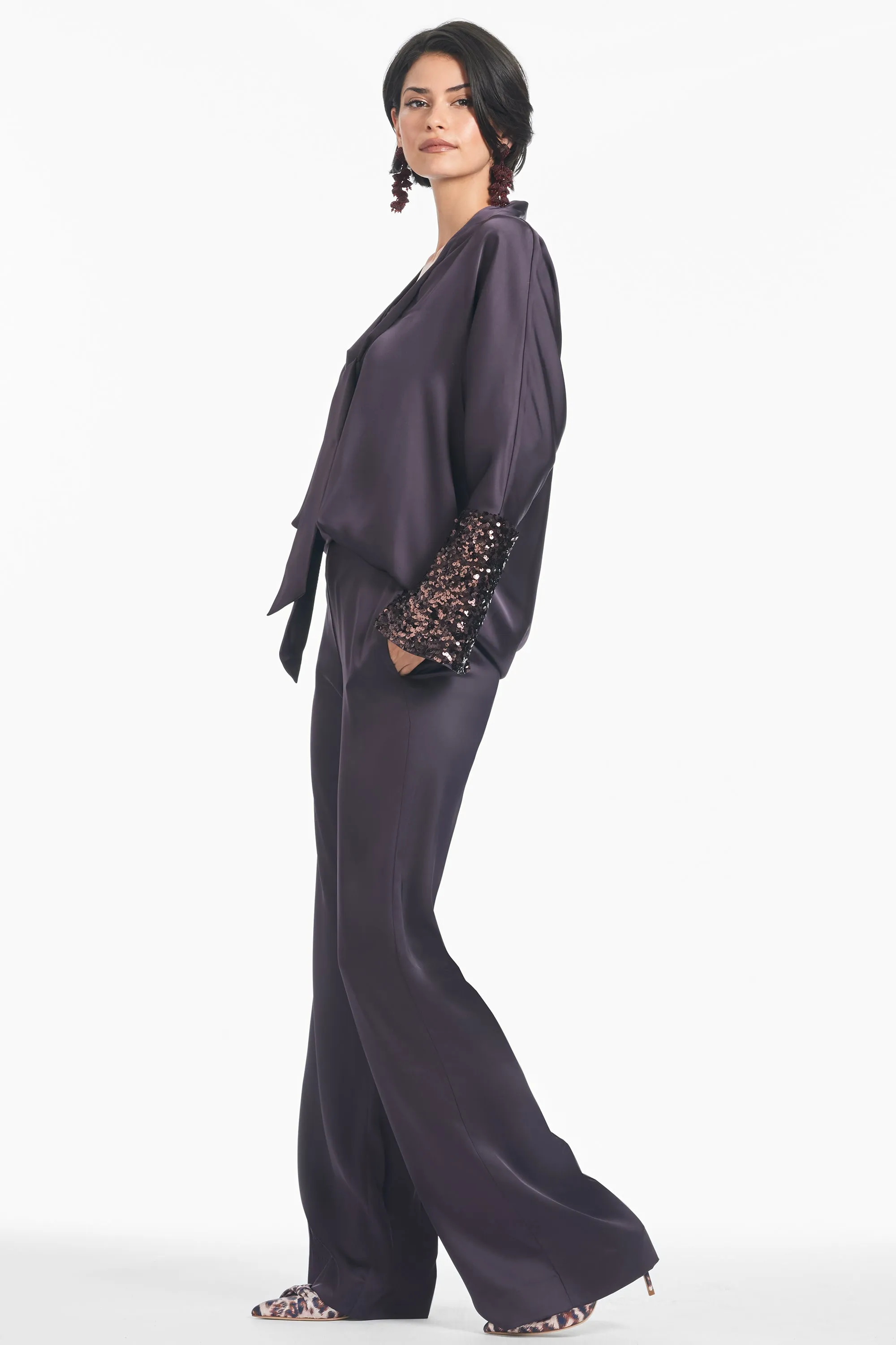 Alli Pant - Plum - Final Sale