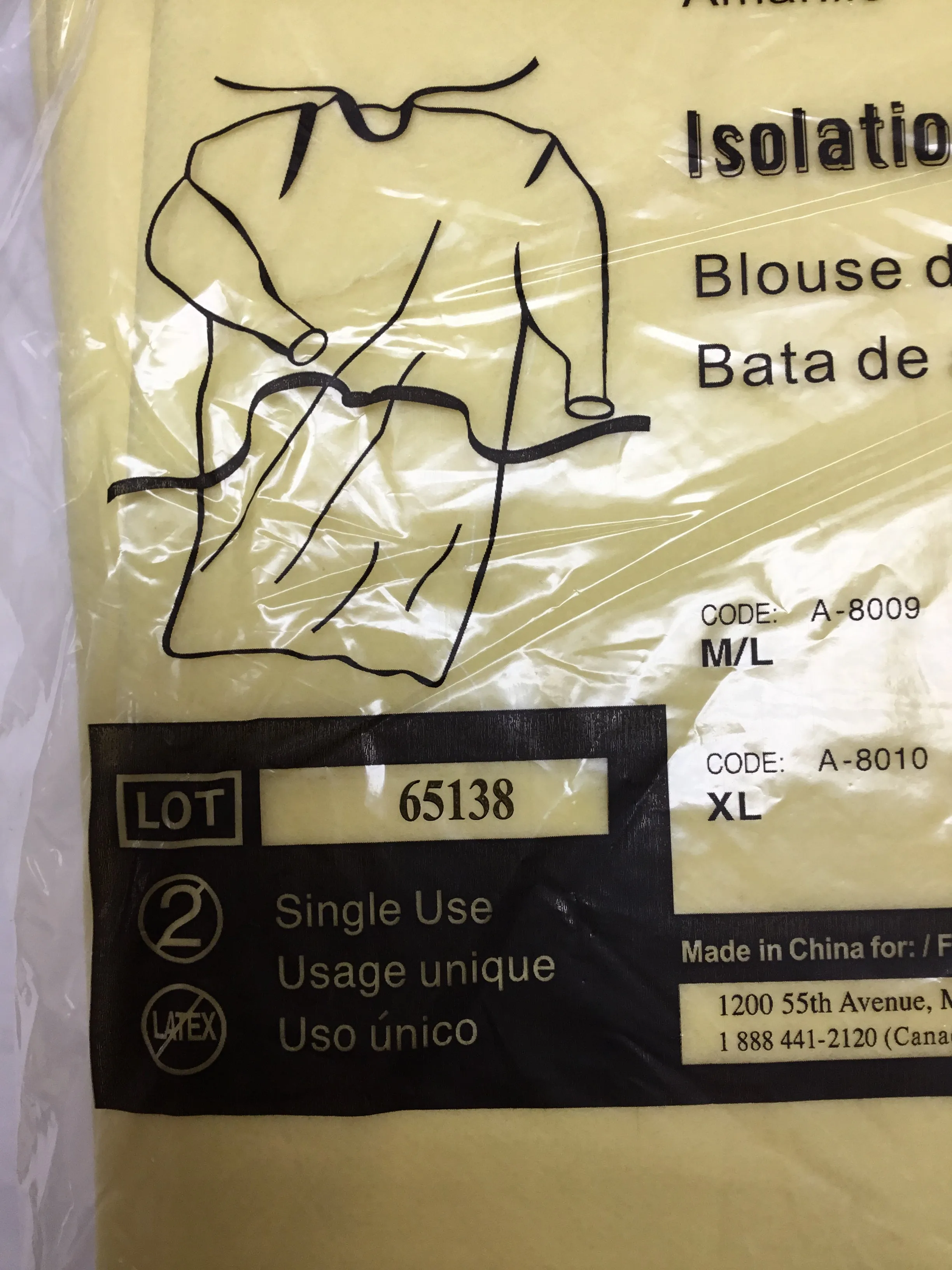 AMD Ritmed Isolation Examination Gown A-8009 - Medium/Large