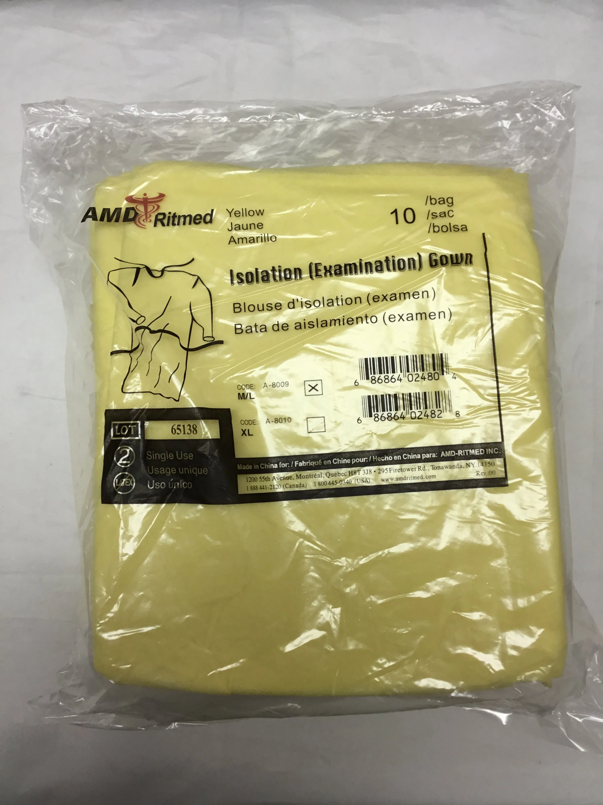 AMD Ritmed Isolation Examination Gown A-8009 - Medium/Large