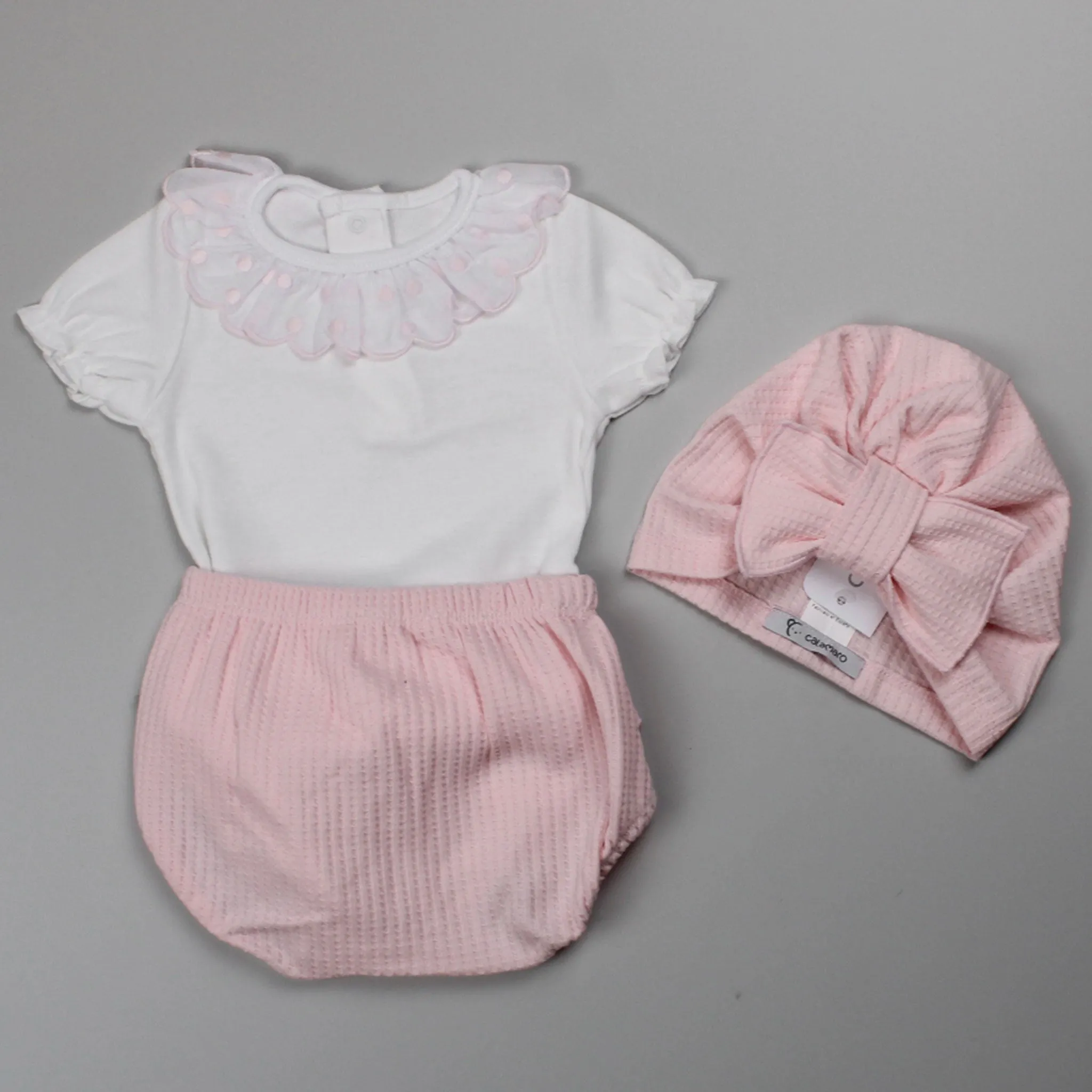 Baby Girls Cotton Vest and Jam Pants Set - Calamaro 16044 & 19107