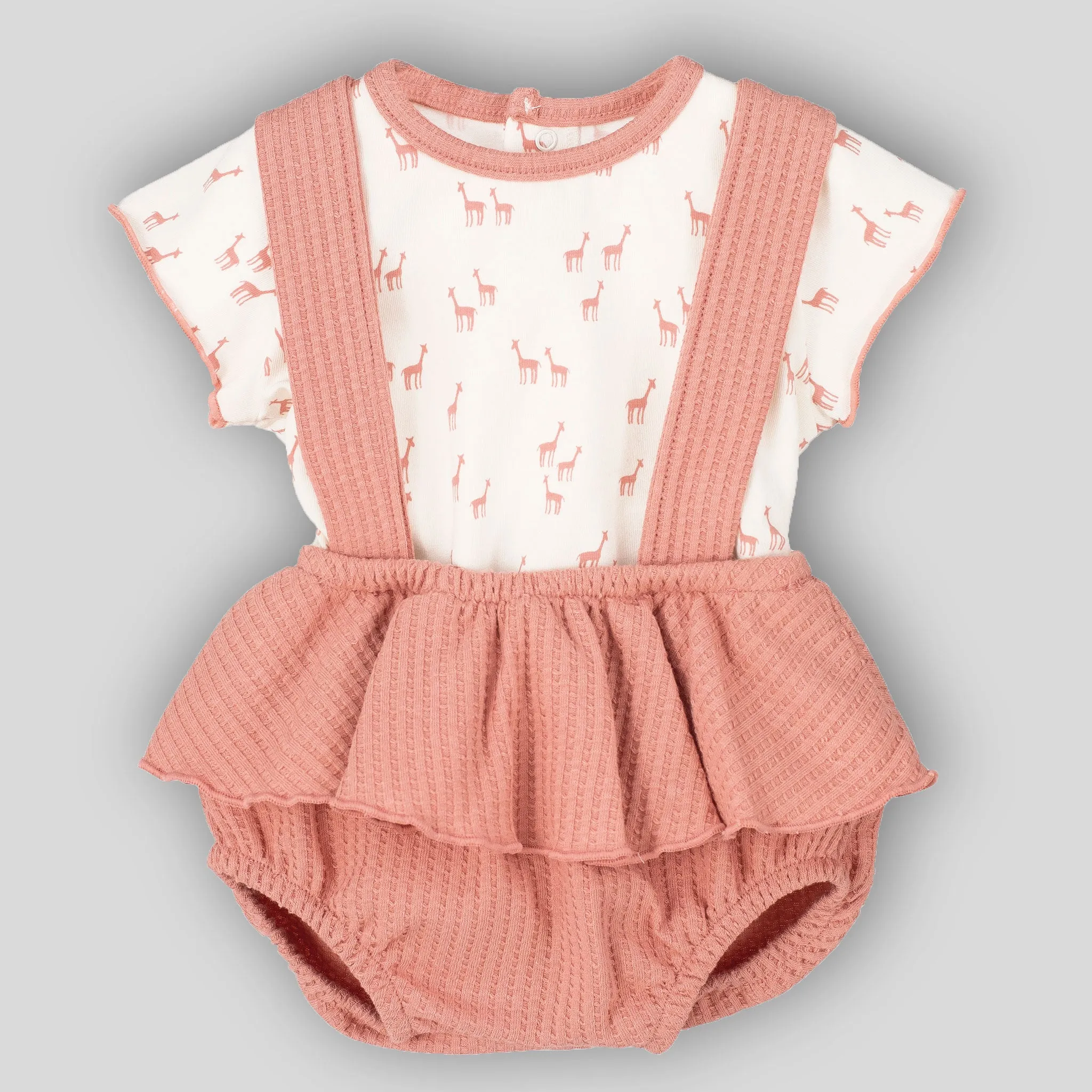 Baby Girls Giraffe Cotton Jam Pants and Top - Calamaro 17935