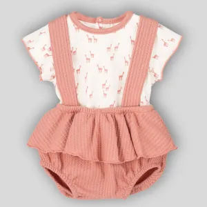 Baby Girls Giraffe Cotton Jam Pants and Top - Calamaro 17935
