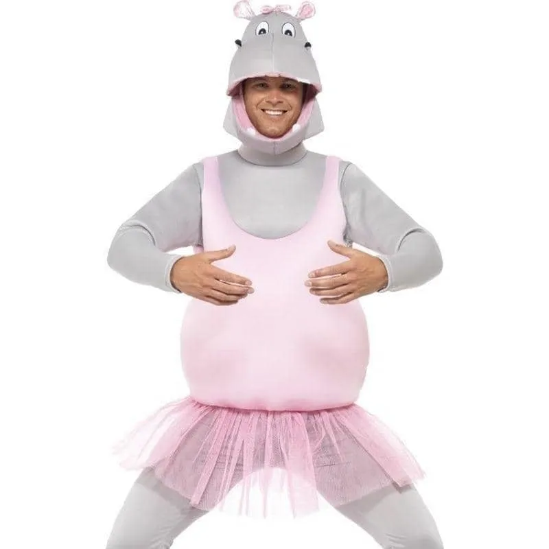 Ballerina Hippo Costume for Adults
