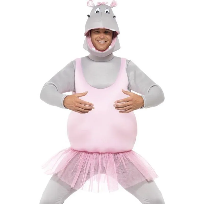 Ballerina Hippo Costume for Adults