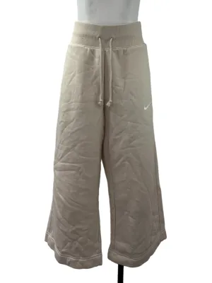 Beige Wide-Leg Sweatpants