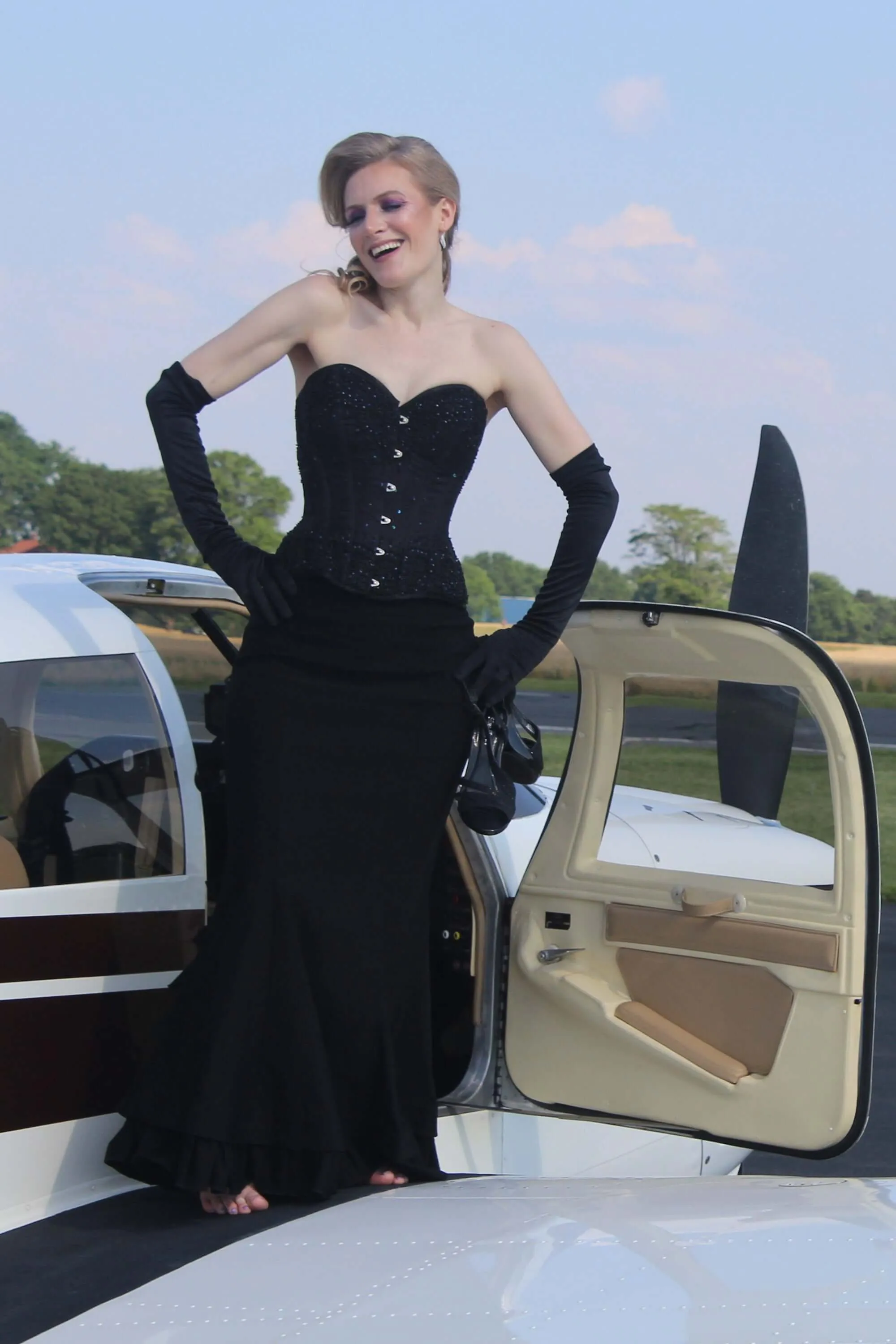 Black Satin Couture Corset