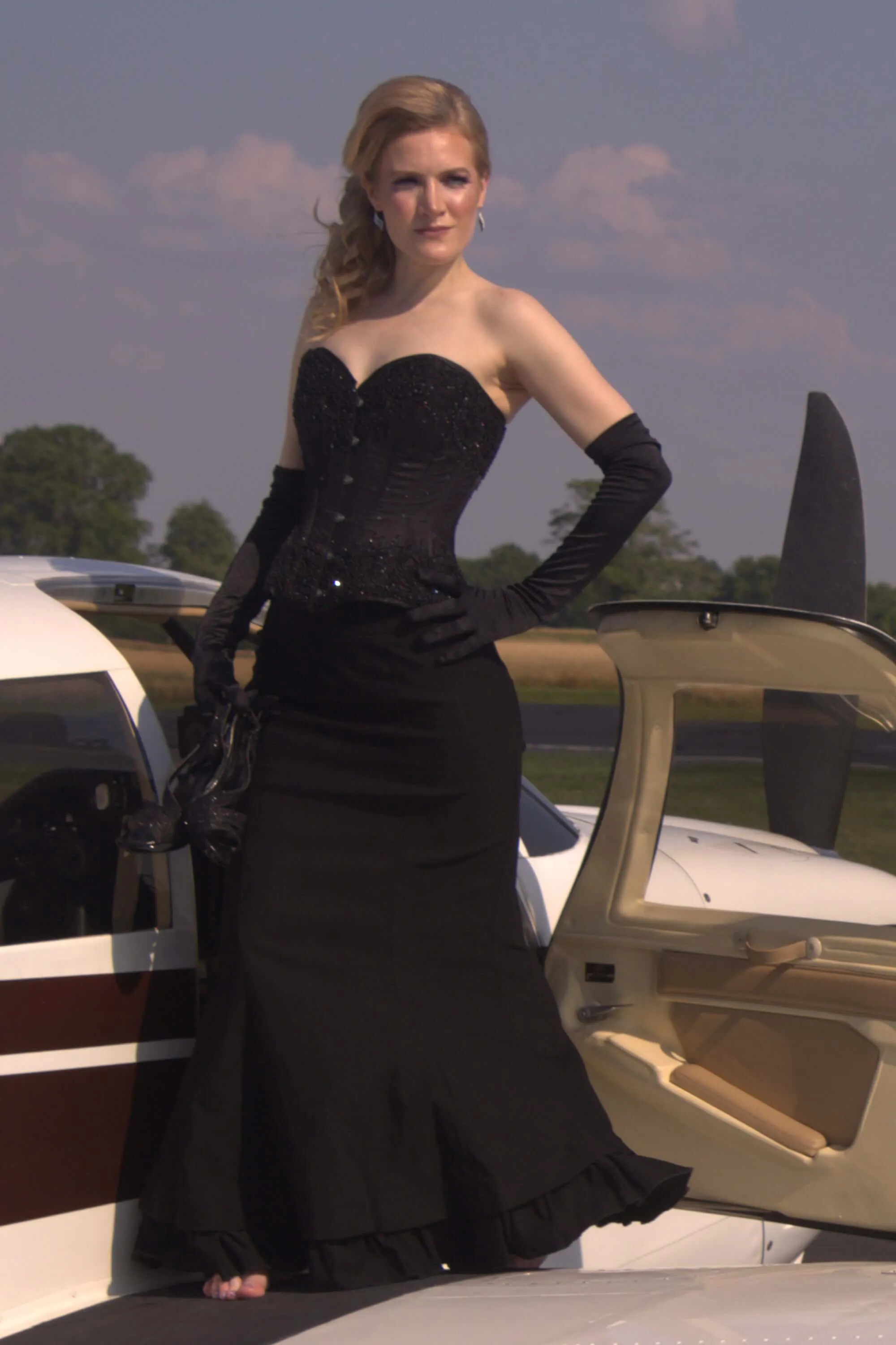 Black Satin Couture Corset