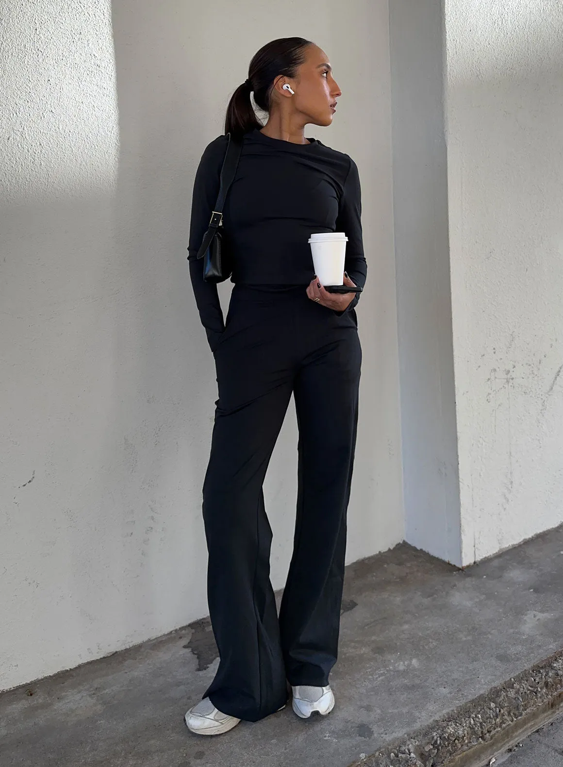 Black Sense Wide Pants