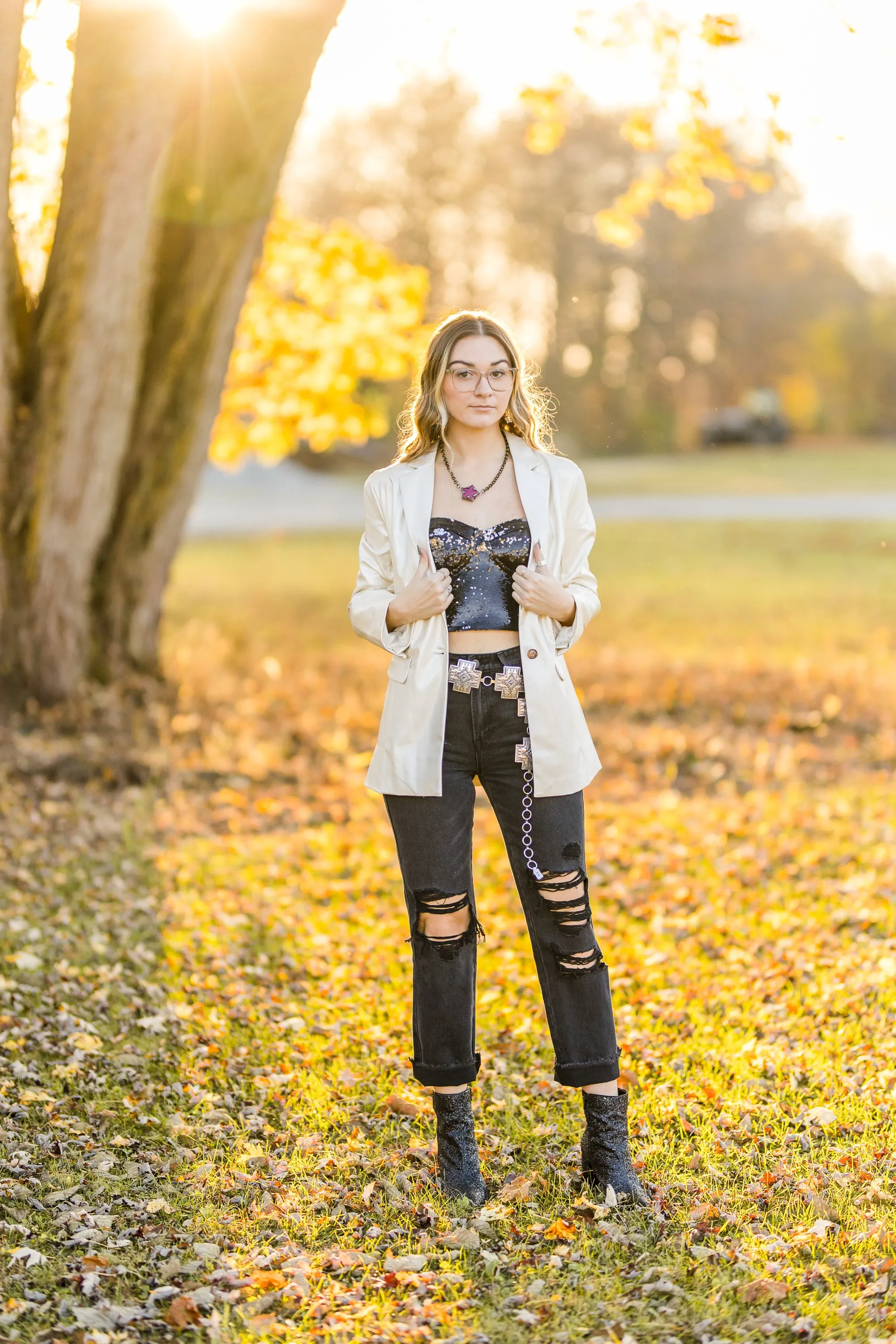 Black Sequin Crop Tank
