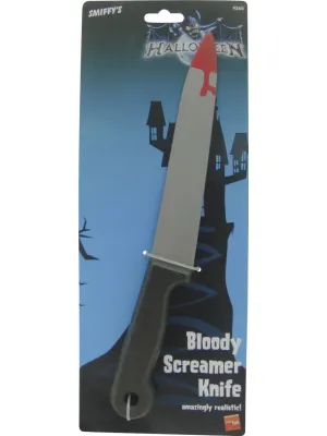 Blood Stained Screamer Knife Halloween Accessory