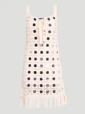Brinkley Mirror Laced Up Fringe Dress