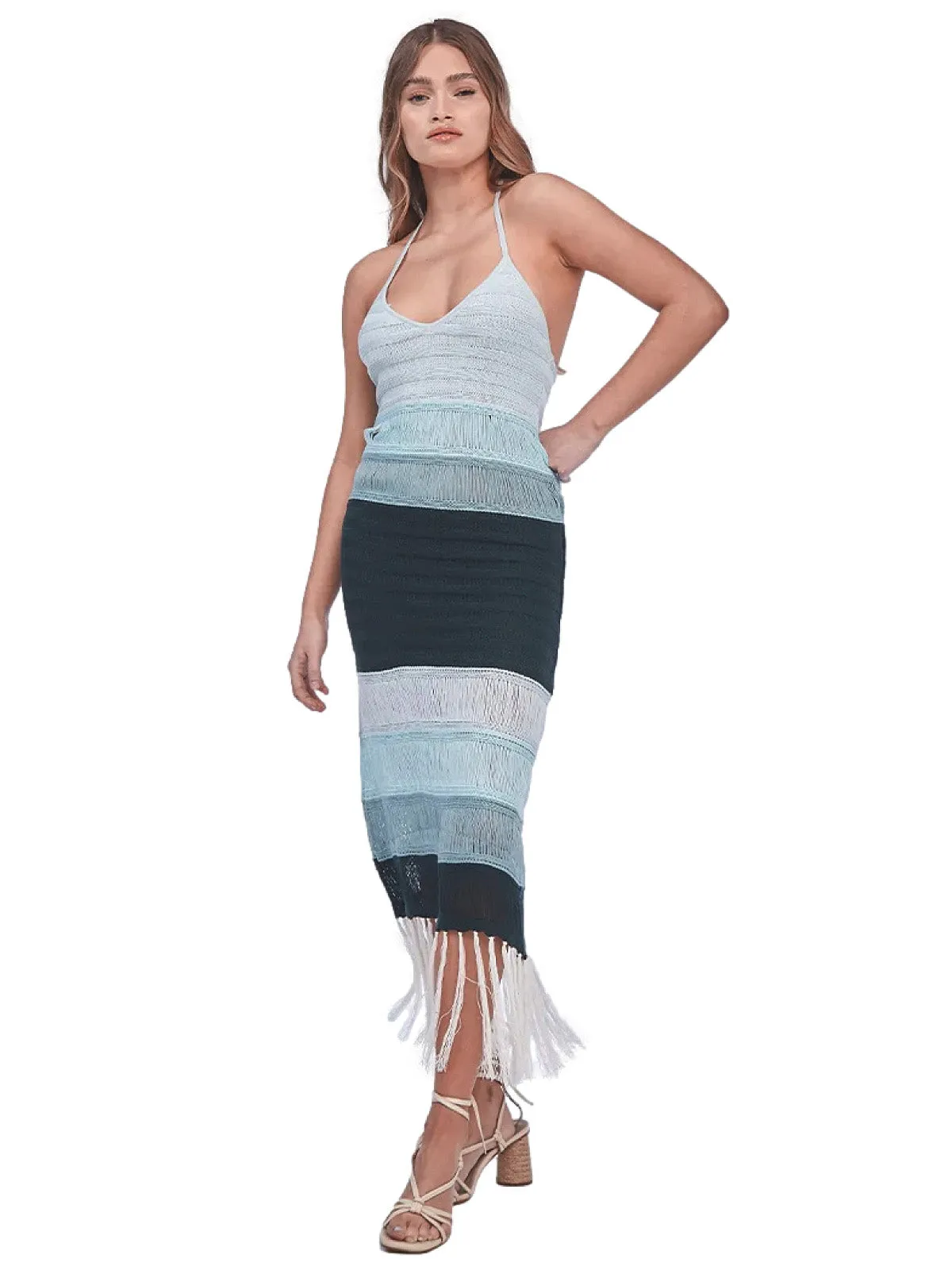 Cameron Blue Knitted Dress ::RET