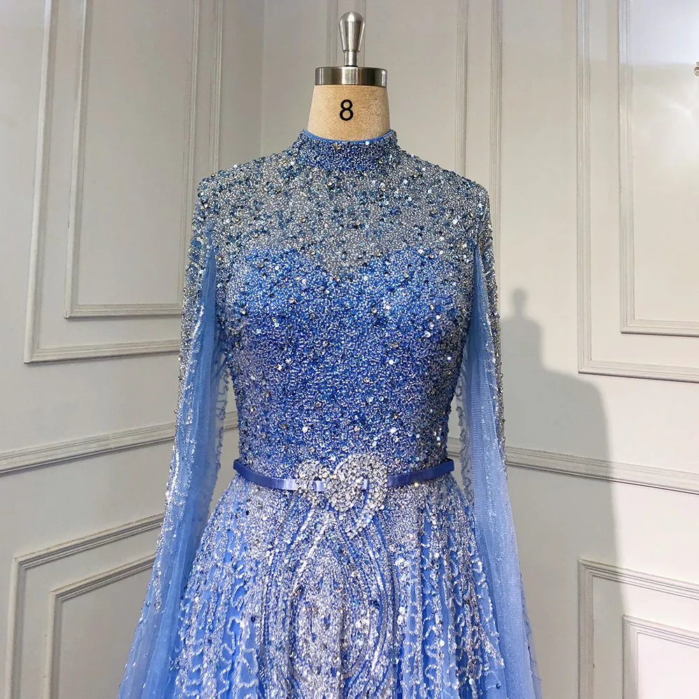 Cape Sleeves Evening Dresses Gowns