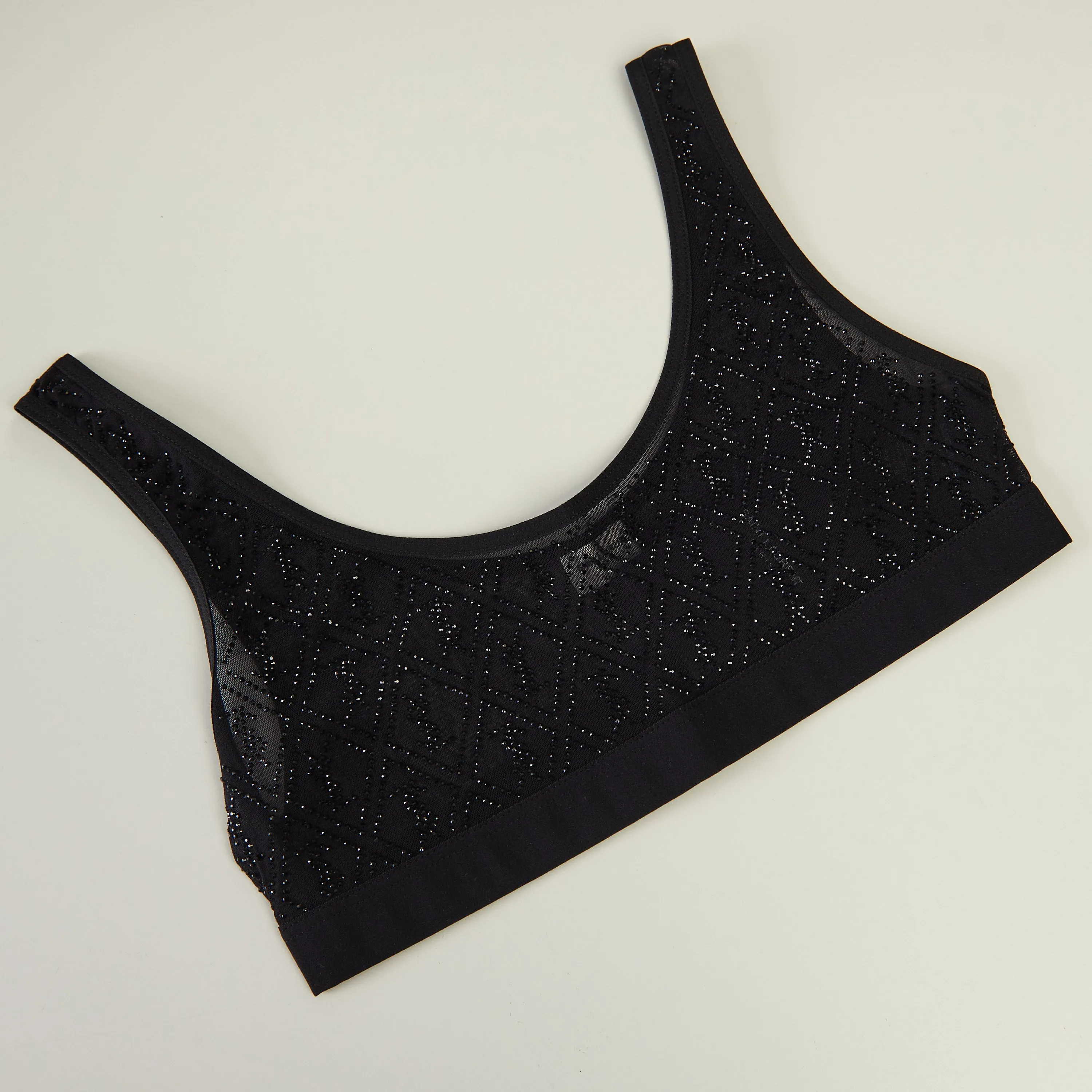 Cassandre Bralette In Tulle Jersey And Rhinestones