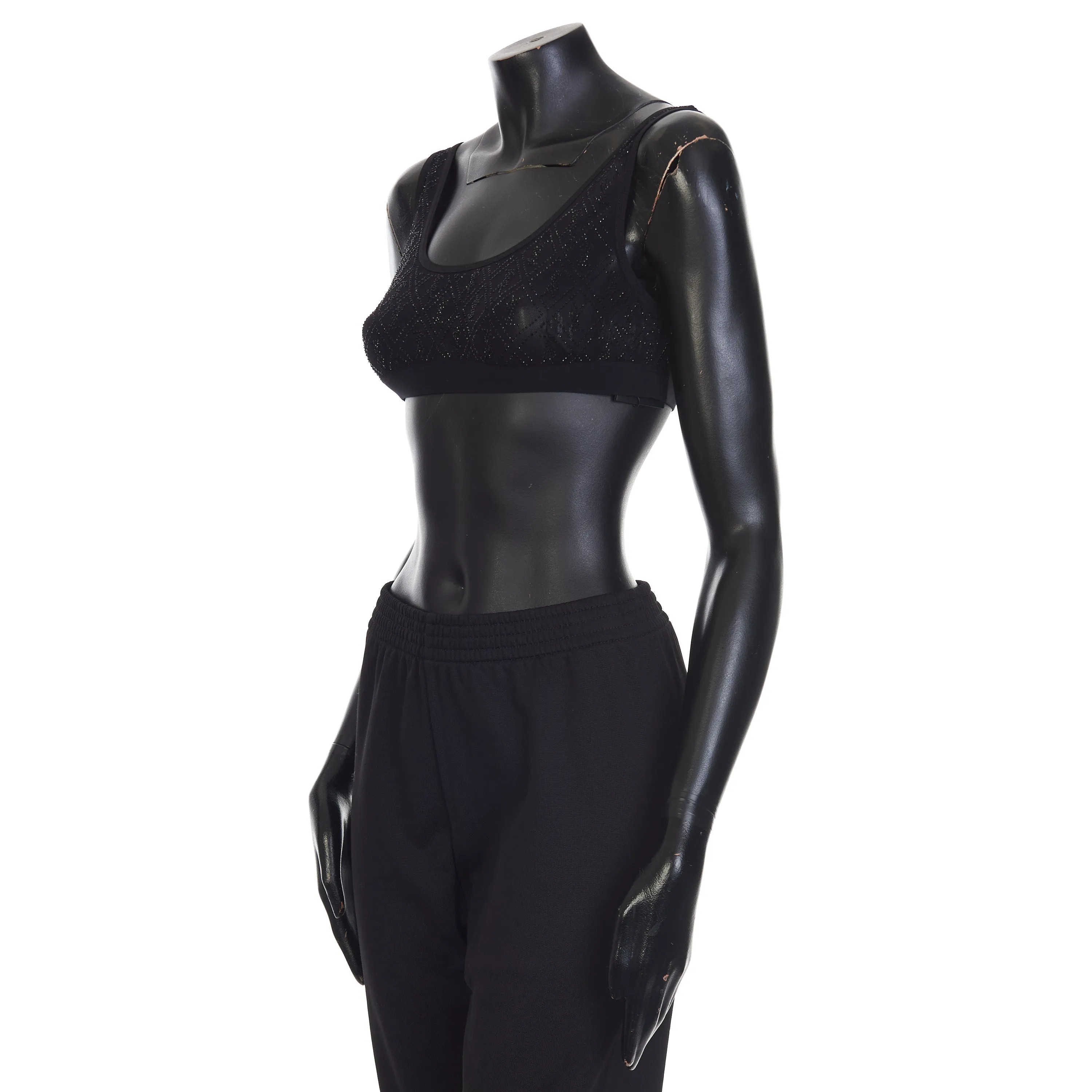 Cassandre Bralette In Tulle Jersey And Rhinestones