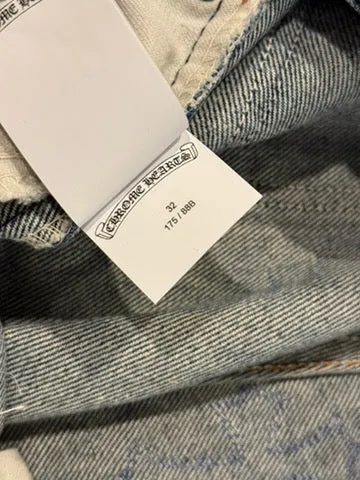 Chrome Hearts Levi's Blue Cross Patch Stencil Denim Jeans
