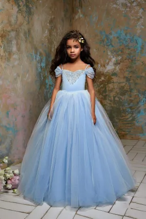 Cinderella Blue Tulle Dress for Girls