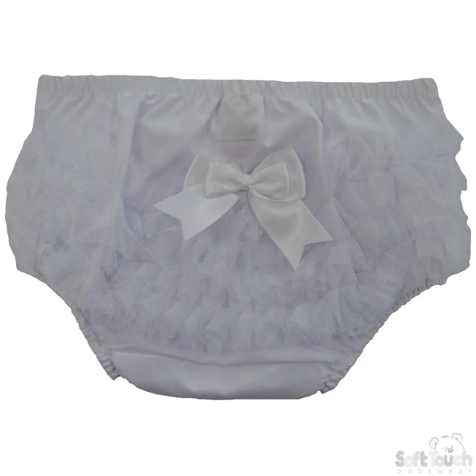 Cotton Frilly Pants- White - FP12-W