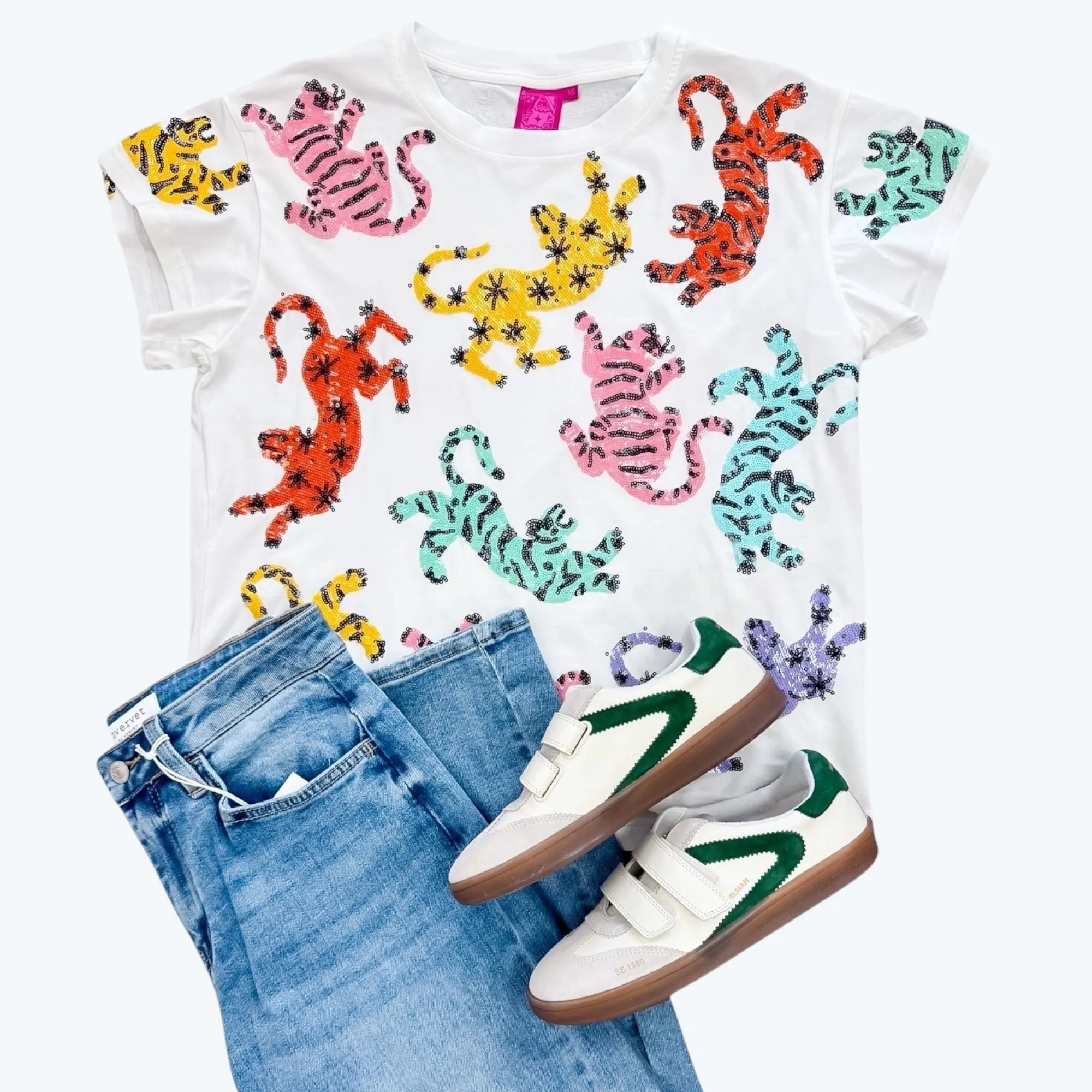 Crawling Rainbow Tiger Tee