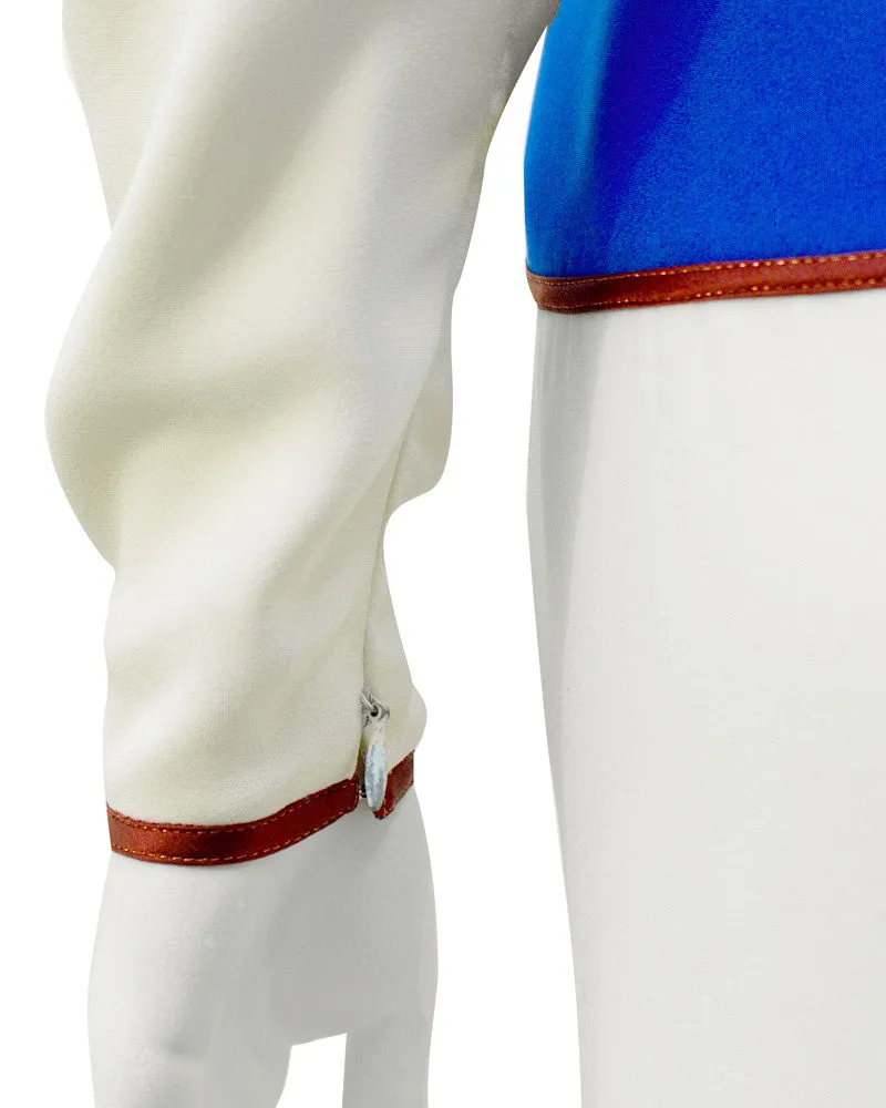 Cream Gown with Multi-Colored Details