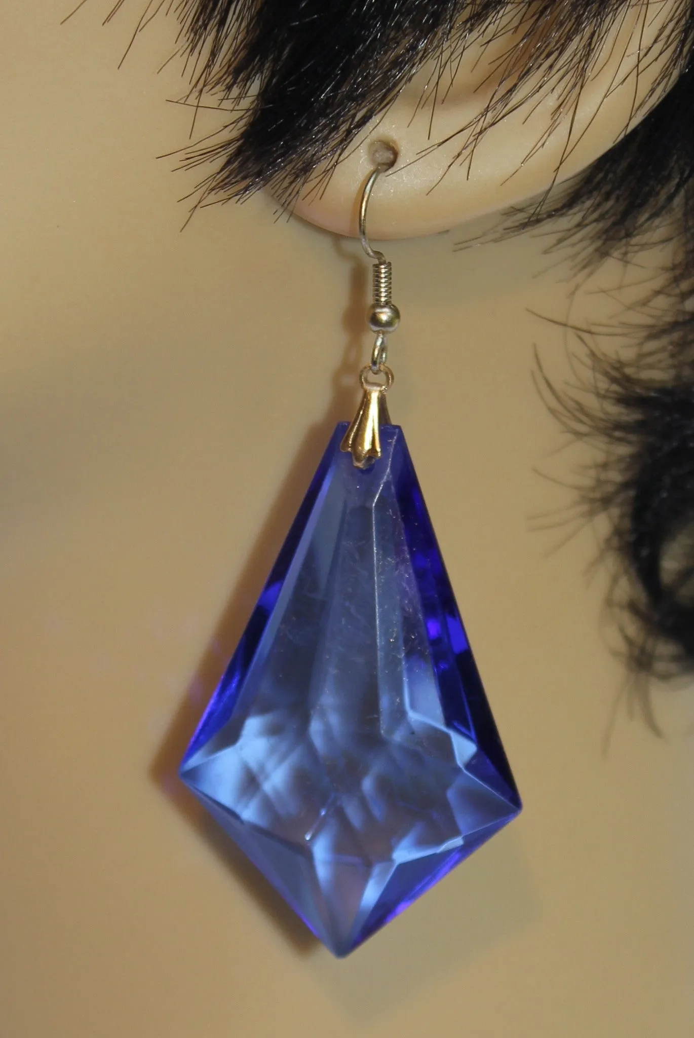 Crystal Drop Plexi with Point Earrings