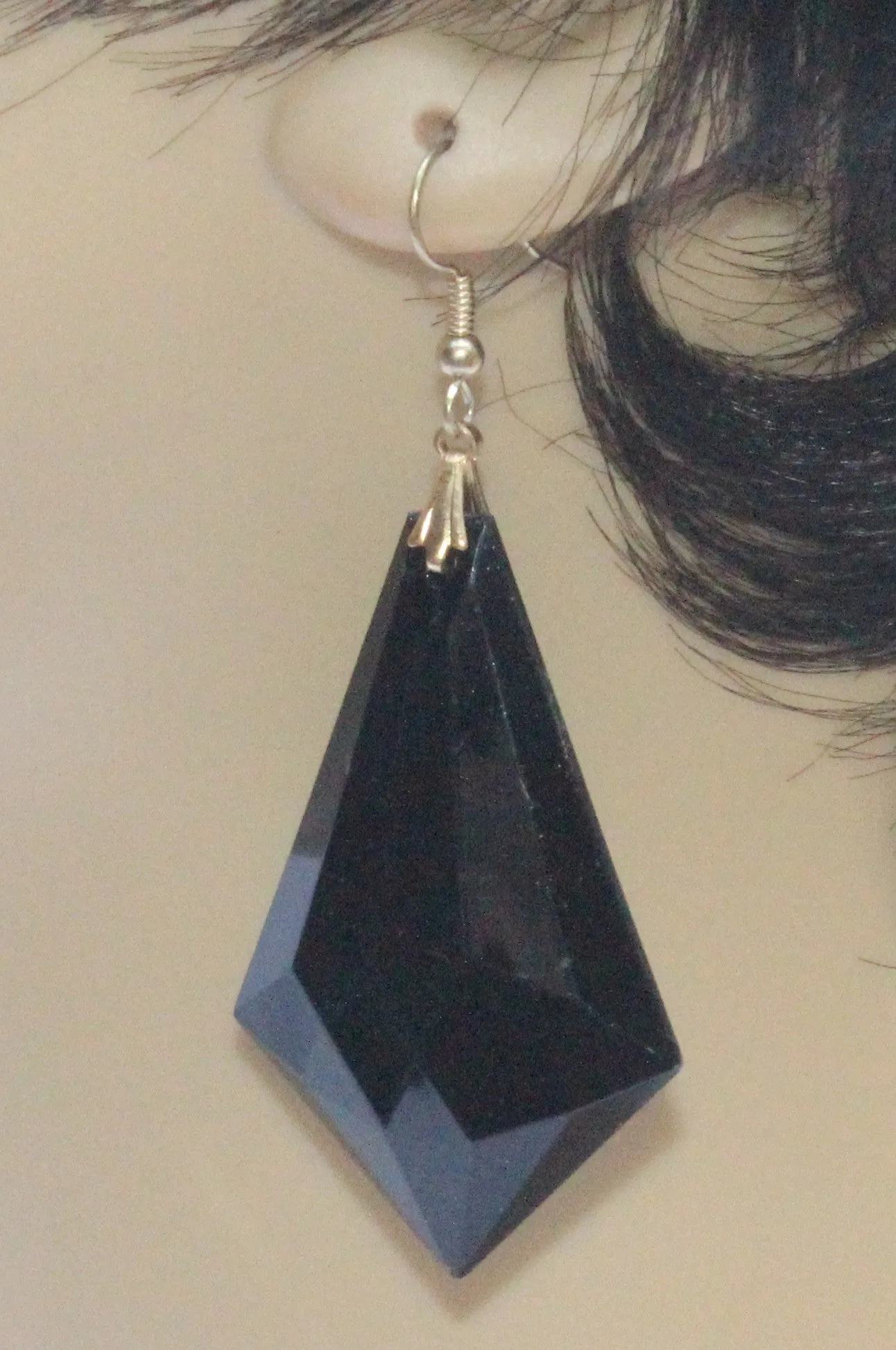 Crystal Drop Plexi with Point Earrings