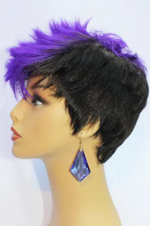 Crystal Drop Plexi with Point Earrings